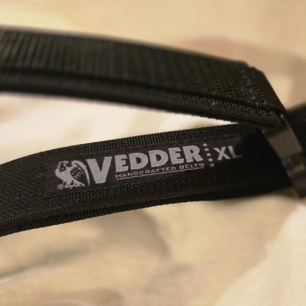VEDDER EDC Gun Belt Cobra Buckle XL 40-44" Waist x 1.5" Tactical Black HD Nylon